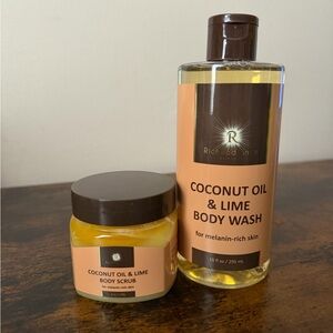 Coconut Oil & Lime Body Wash and Scrub Set